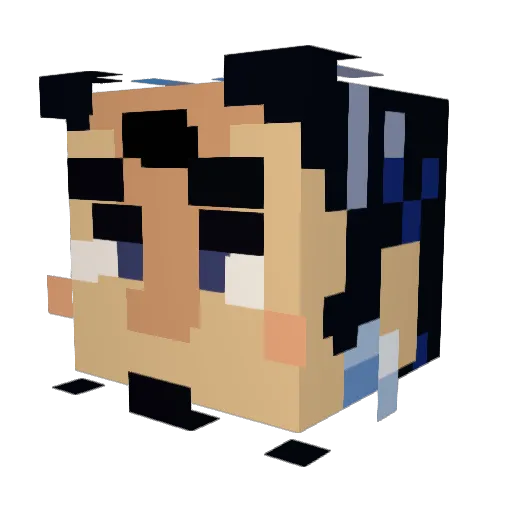Piersidon Minecraft avatar head, 3D render
