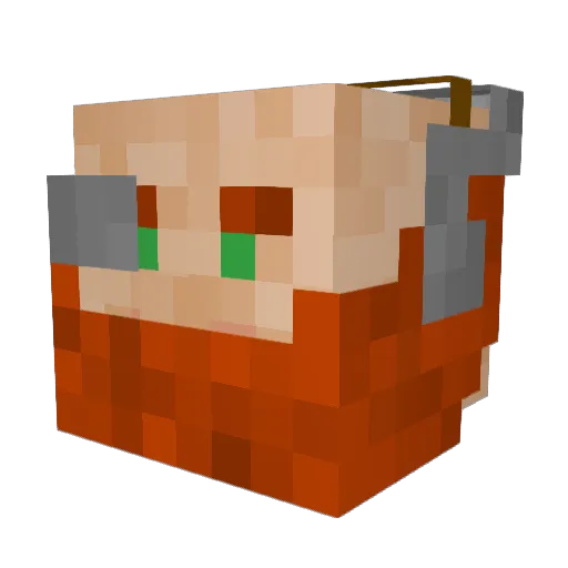 Piesuo Minecraft avatar head, 3D render