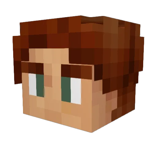 Piet5u Minecraft avatar head, 3D render