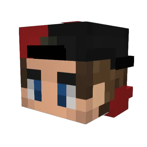 Piet7 Minecraft avatar head, 3D render