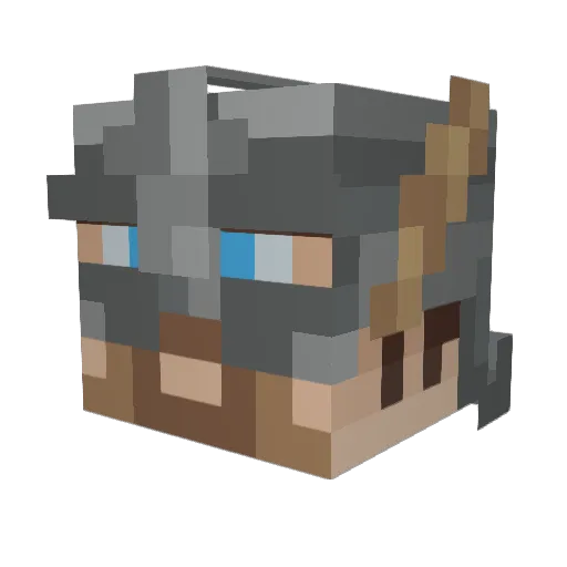 Pietita Minecraft avatar head, 3D render