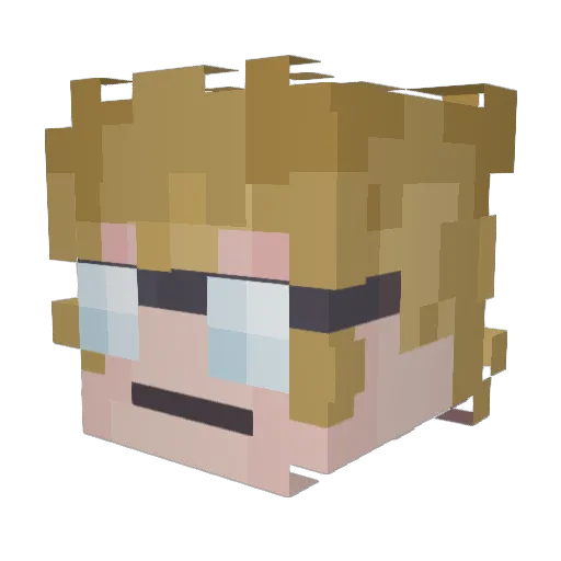 Pietko Minecraft avatar head, 3D render