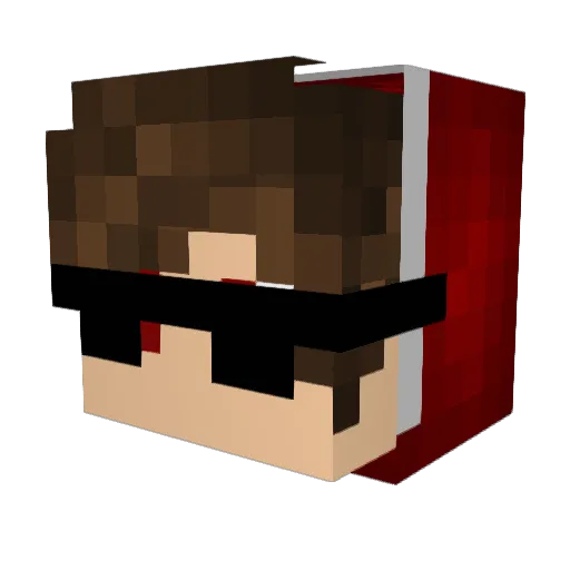 PietuRR Minecraft avatar head, 3D render
