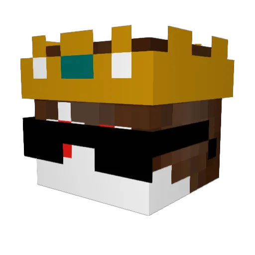 Piezilla Minecraft avatar head, 3D render