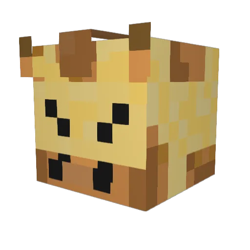 Piezono Minecraft avatar head, 3D render