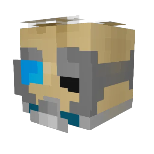 Piezza24 Minecraft avatar head, 3D render