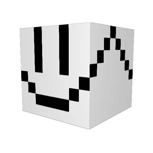 Pifamous Minecraft avatar head, 3D render