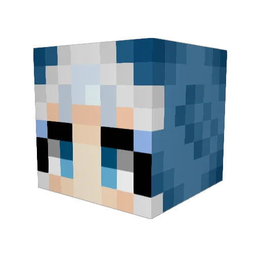 Pifferz Minecraft avatar head, 3D render