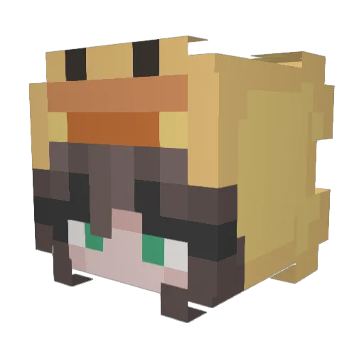 Piffle_ Minecraft avatar head, 3D render