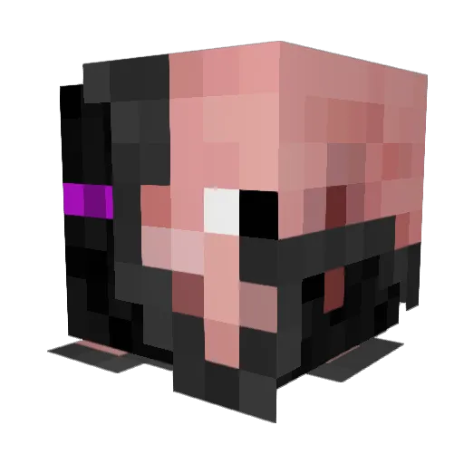 Pig9000 Minecraft avatar head, 3D render