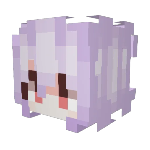 PigCake Minecraft avatar head, 3D render