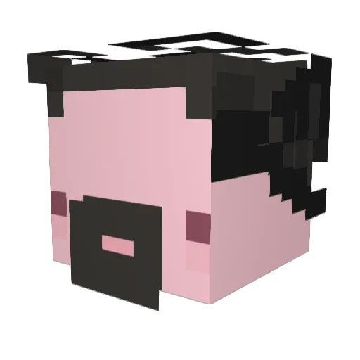 PigDev Minecraft avatar head, 3D render