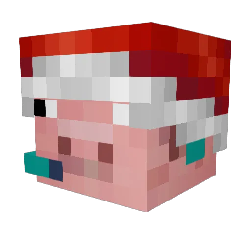PigDude3 Minecraft avatar head, 3D render