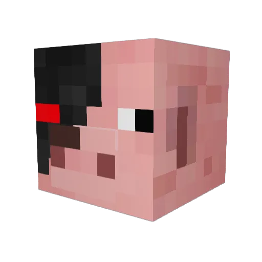 PigGoinHam Minecraft avatar head, 3D render