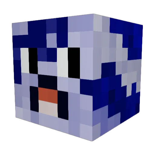 PigMale Minecraft avatar head, 3D render