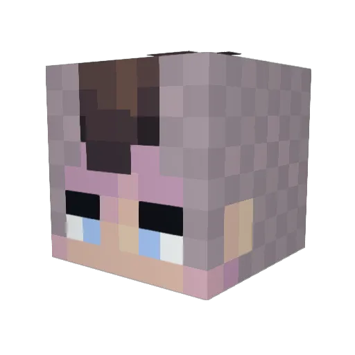 PigMaster0 Minecraft avatar head, 3D render
