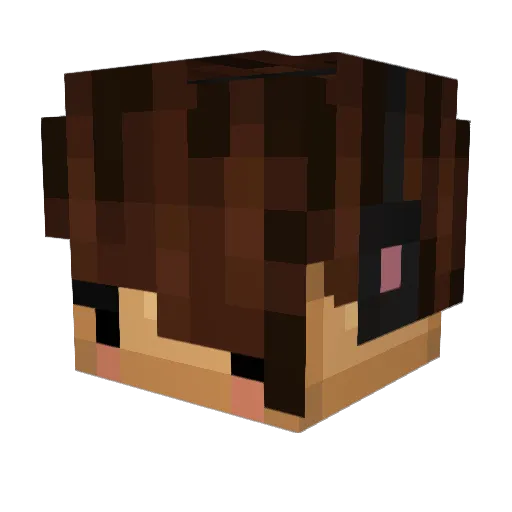 PigPet Minecraft avatar head, 3D render