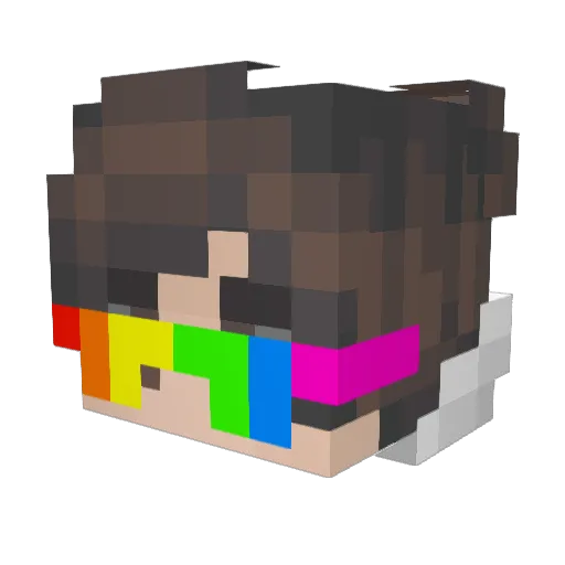 PigSigma Minecraft avatar head, 3D render