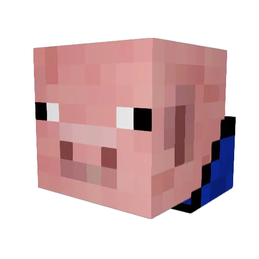 PigSigma Minecraft avatar head, 3D render