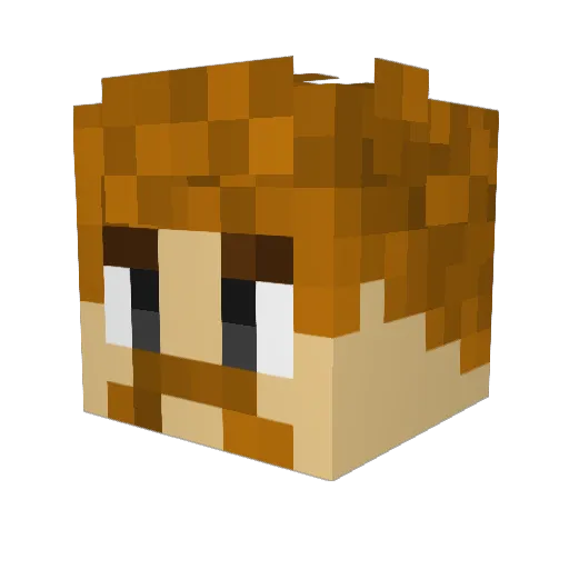 PigWarrior2781 Minecraft avatar head, 3D render
