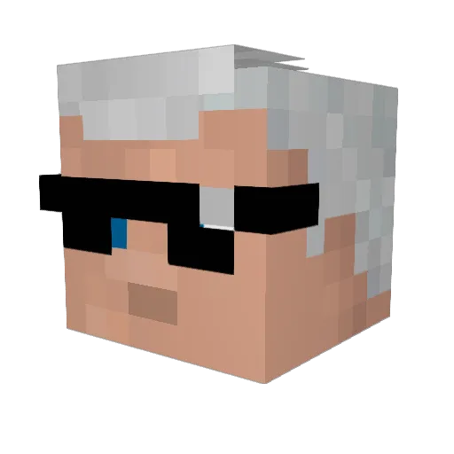 PigXpOverload Minecraft avatar head, 3D render