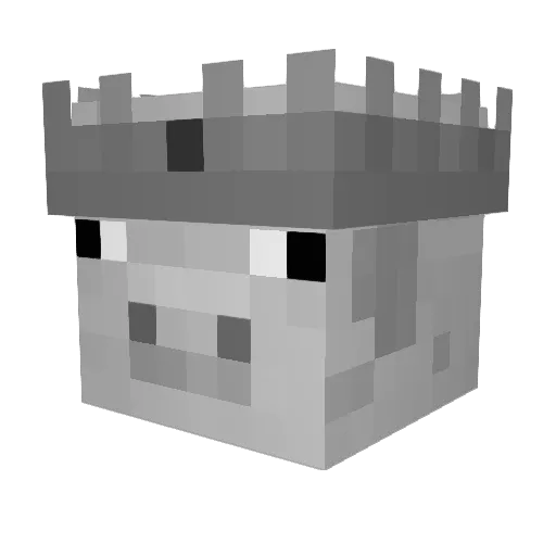 Pig_G0d Minecraft avatar head, 3D render