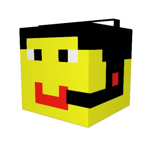 Piga1 Minecraft avatar head, 3D render