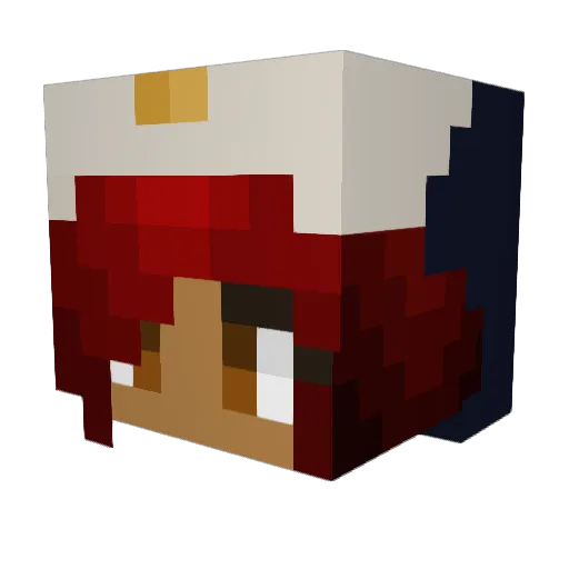 Pigeeno Minecraft avatar head, 3D render