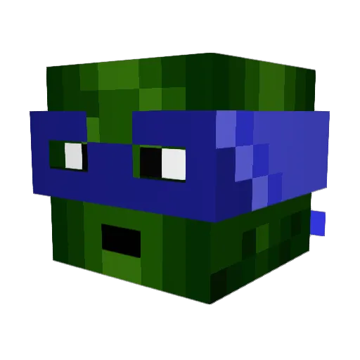 Pigelinus Minecraft avatar head, 3D render
