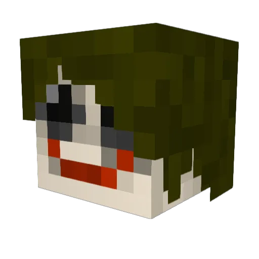 Pigeon55 Minecraft avatar head, 3D render