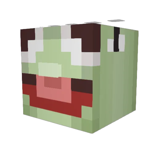 PigeonClub Minecraft avatar head, 3D render