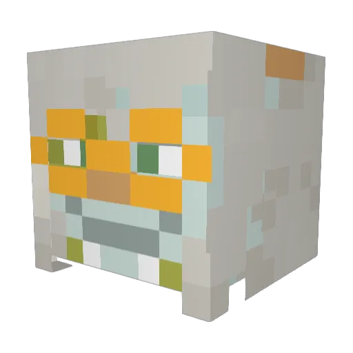 PigeonPaniic Minecraft avatar head, 3D render