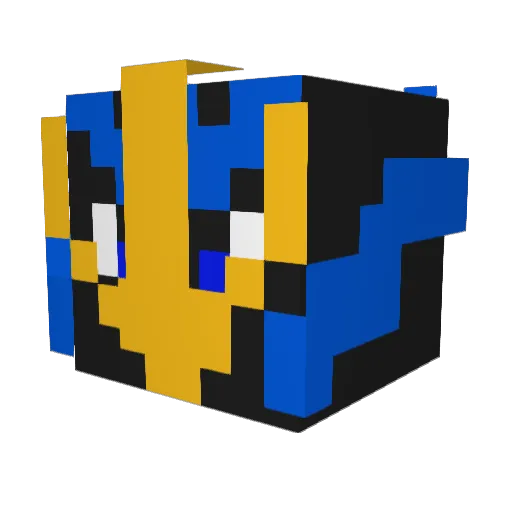 PigeonPi Minecraft avatar head, 3D render