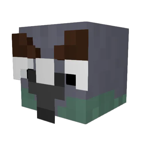 PigeonPopper Minecraft avatar head, 3D render