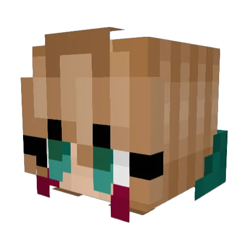 Pigeonbutt Minecraft avatar head, 3D render