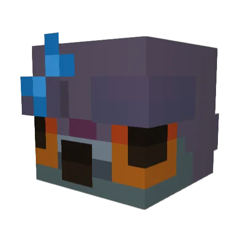 Pigeonic Minecraft avatar head, 3D render