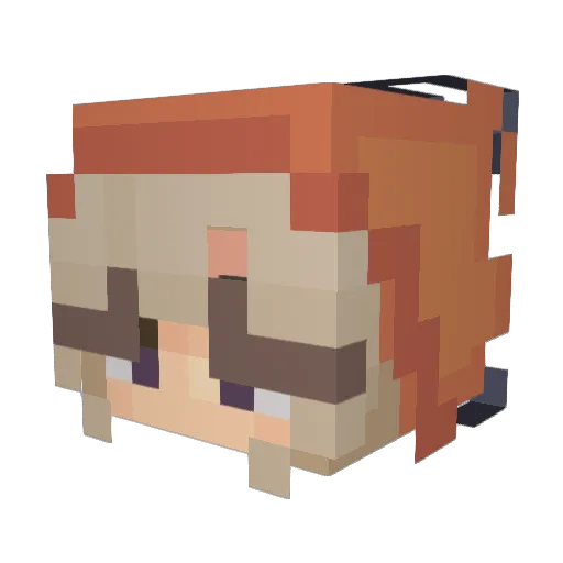 Pigeonnesque Minecraft avatar head, 3D render