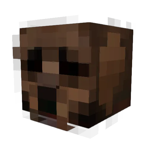 PiggSoda Minecraft avatar head, 3D render