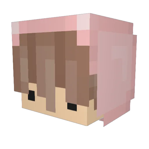 Piggaly Minecraft avatar head, 3D render