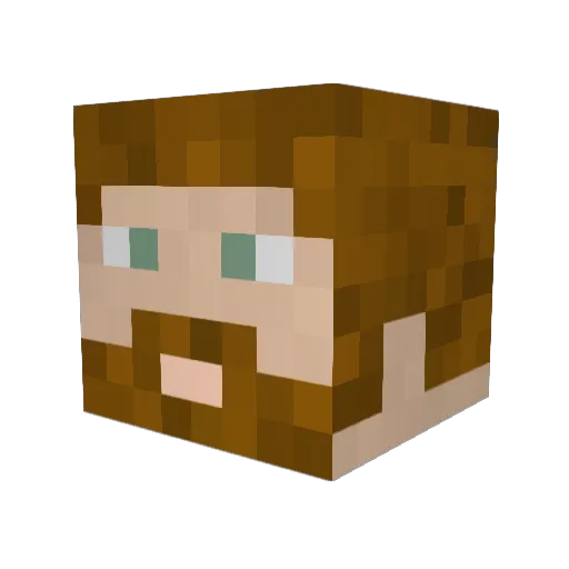 PiggehPush Minecraft avatar head, 3D render