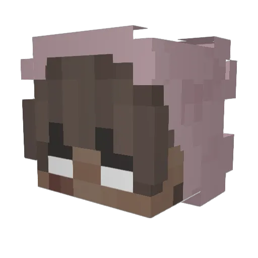 Piggie Minecraft avatar head, 3D render