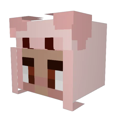 PiggleLord Minecraft avatar head, 3D render