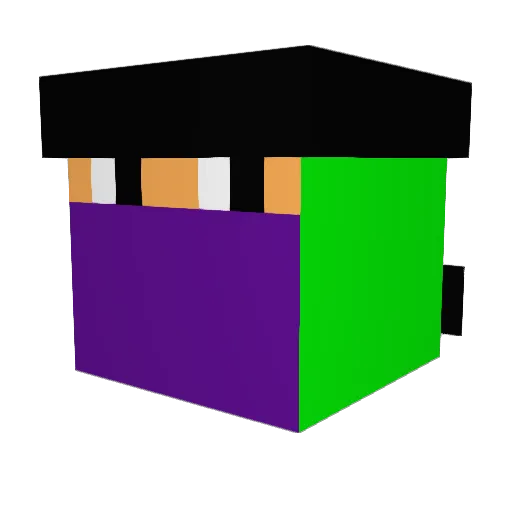 Piggles_62 Minecraft avatar head, 3D render