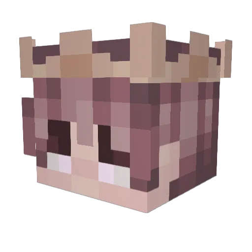 Piggstep Minecraft avatar head, 3D render