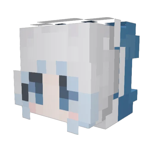 Piggy116 Minecraft avatar head, 3D render
