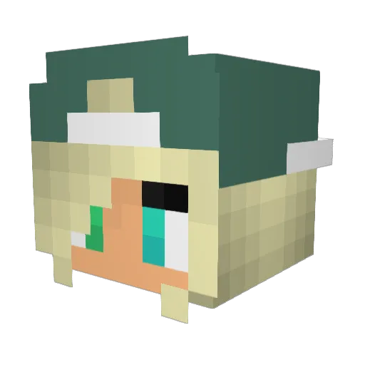 Piggy437 Minecraft avatar head, 3D render