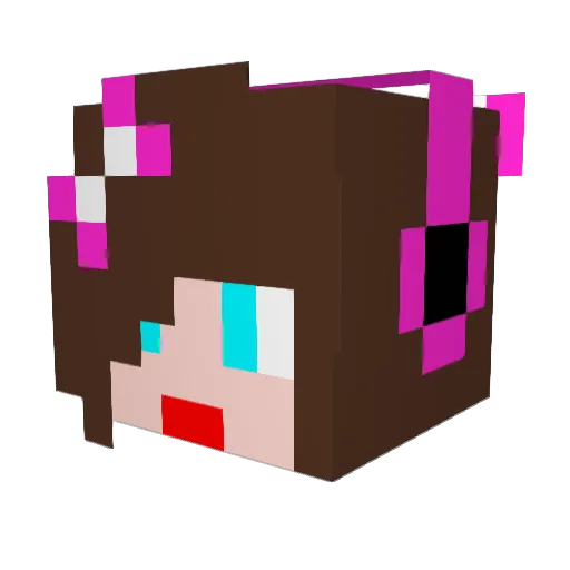 Piggy686 Minecraft avatar head, 3D render