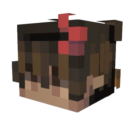 PiggyBaconz Minecraft avatar head, 3D render