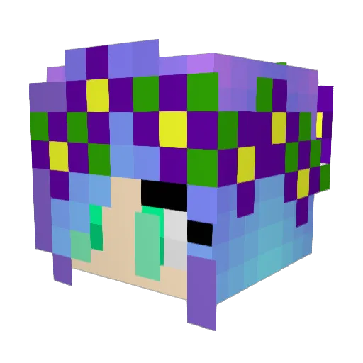 PiggyDumplings Minecraft avatar head, 3D render