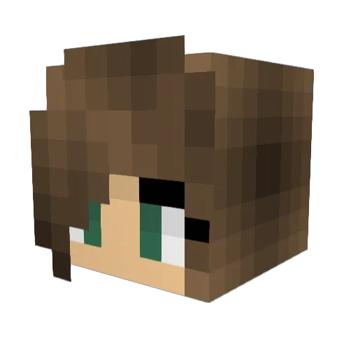 PiggyFart101 Minecraft avatar head, 3D render